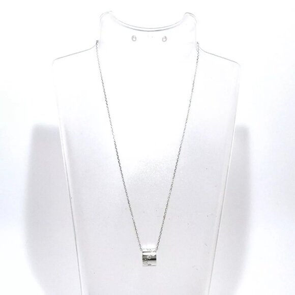 Auth GUCCI Icon Wide - 18K White Gold Diamond Necklace - Picture 5 of 8